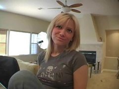 NastyAdult.info presents: Cute girl in jeans sings for the camera