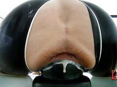NastyAdult.info presents: Extreme pussy stretching with giant dildo