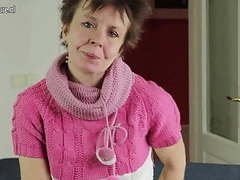 NastyAdult.info presents: Skinny mature grandma works her hairy pussy