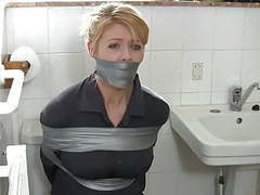 NastyAdult.info presents: Blonde housewife in bathroom