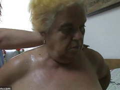 NastyAdult.info presents: Mature woman using dildo on chubby granny
