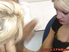 NastyAdult.info presents: Cfnm femdoms suck after tugging