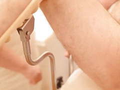 NastyAdult.info presents: Cfnm femdom mature doctor examining a pathetic slave