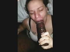 NastyAdult.info presents: Skilled white girl deep throats black dick with style