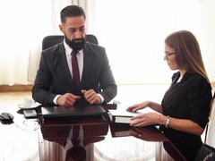 NastyAdult.info presents: Erotic fucking in the office with gorgeous secretary eveline dellai