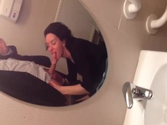 NastyAdult.info presents: Homemade bathroom blowjob from beautiful wife