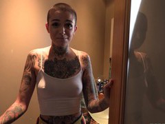 NastyAdult.info presents: Hd pov video of tattooed leigh raven sucking a rock solid cock