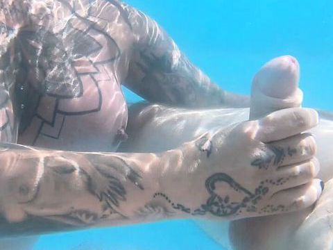 NastyAdult.info presents: Underwater bj pool fun with the creampies