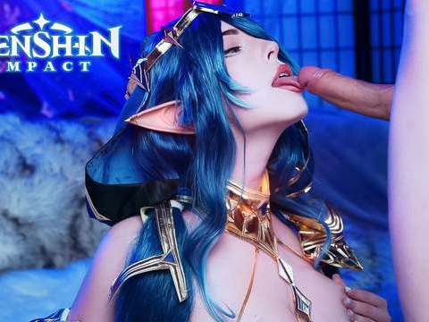 NastyAdult.info presents: Genshin impact. layla swallows a big cock down her throat - mollyredwolf