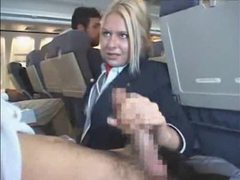 NastyAdult.info presents: Customers get handjob from stewardess