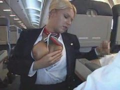 NastyAdult.info presents: Stewardess makes his cock feel good