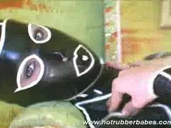 NastyAdult.info presents: Hot rubber babe in her costume