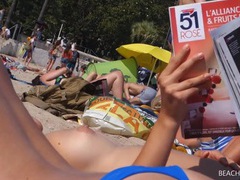 NastyAdult.info presents: Cute topless girls with perfect tits tanning