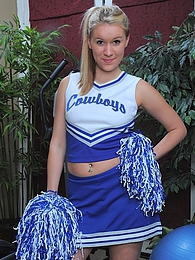 NastyAdult.info presents: Cheerleader Kristi Kay drops pompoms and gets naked