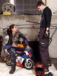 NastyAdult.info presents: Shy teenage biker chick fucks the horny mechanic hardcore