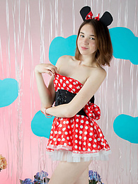 NastyAdult.info presents: Breathtaking slender chick got rid of innocent clothing quickly and spread those smooth legs while showing her moist areas.