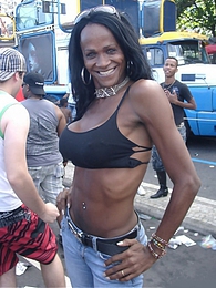 NastyAdult.info presents: Nikki With The Trannies On The Streets Of Rio de Janeiro